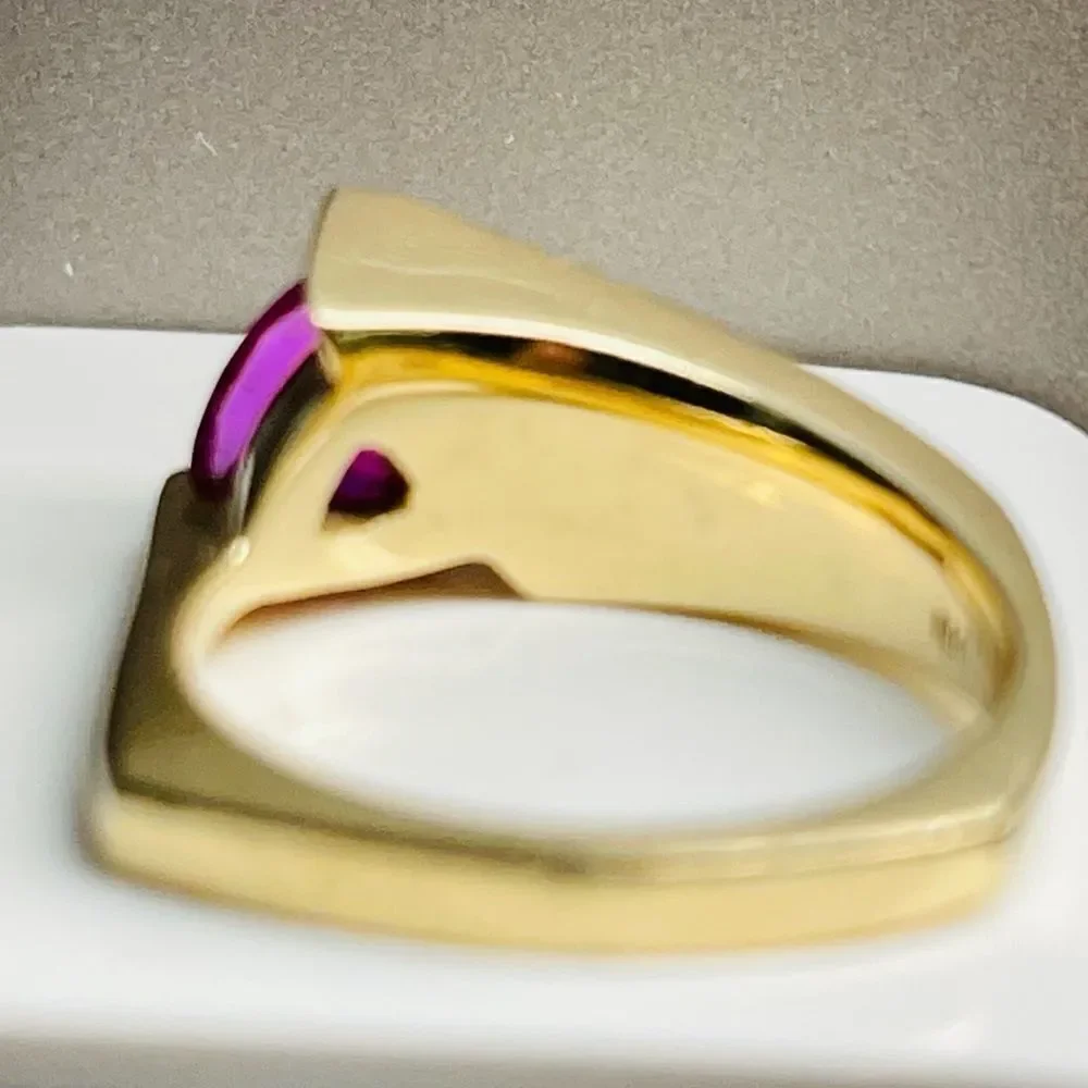 Opal and Pink Sapphire 14K Ring Size 6